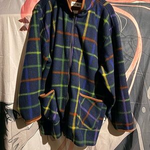 White Stag Multicolor Plaid Fleece Jacket